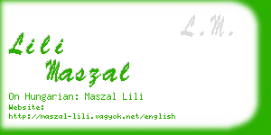 lili maszal business card